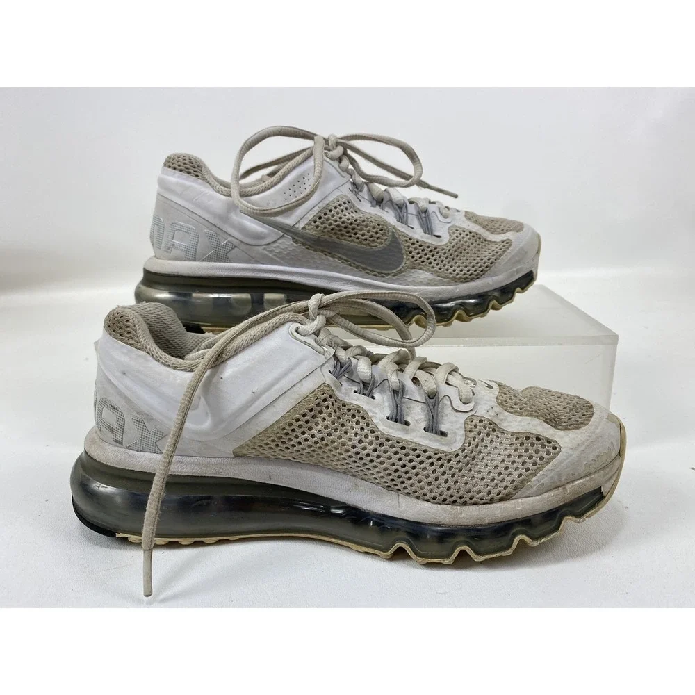 Nike Air Max  Running Shoe Platinum White Women‎ Size 7 555363 100